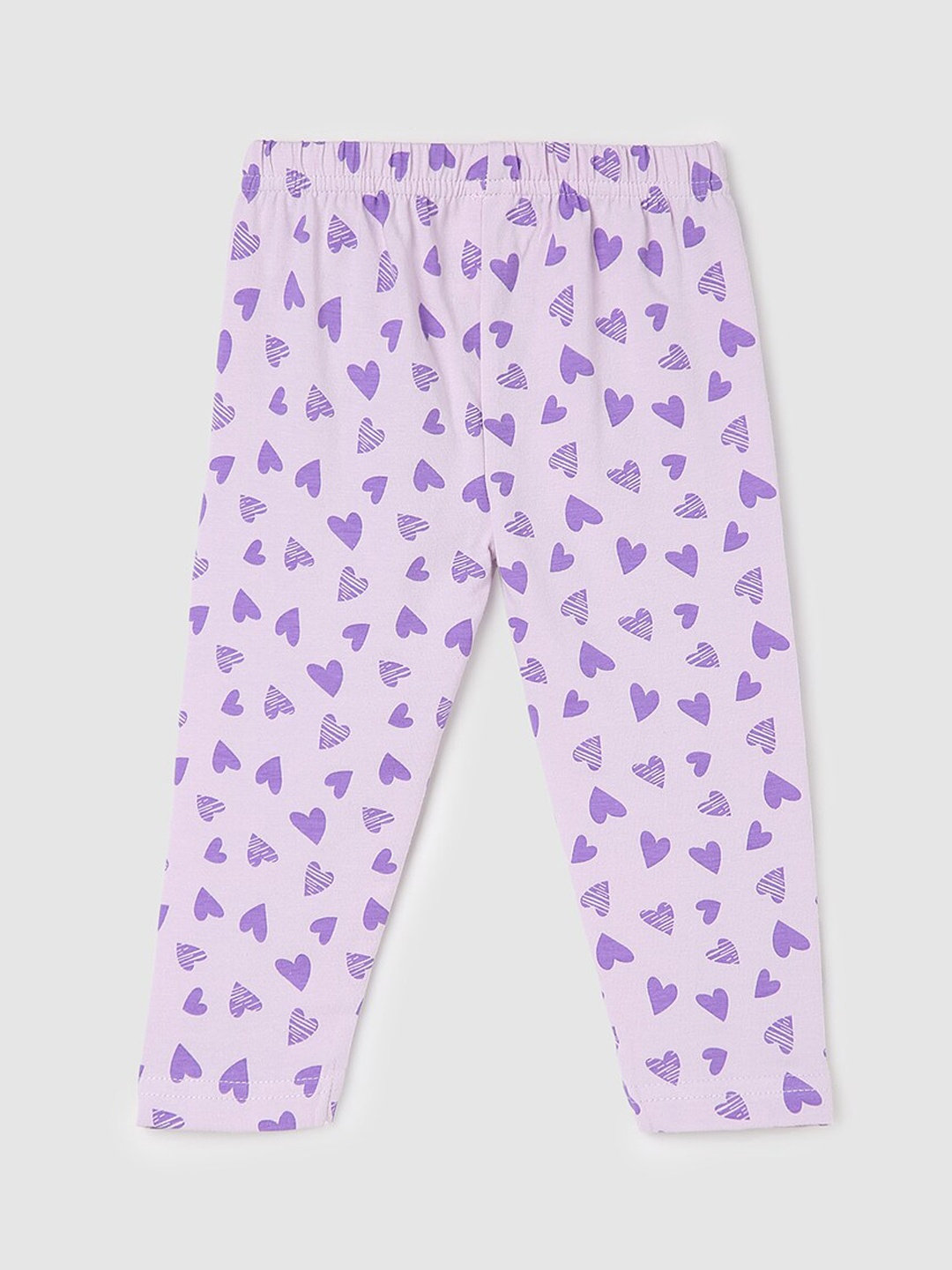 

max Infant Girls Printed Ankle Length Leggings, Lavender
