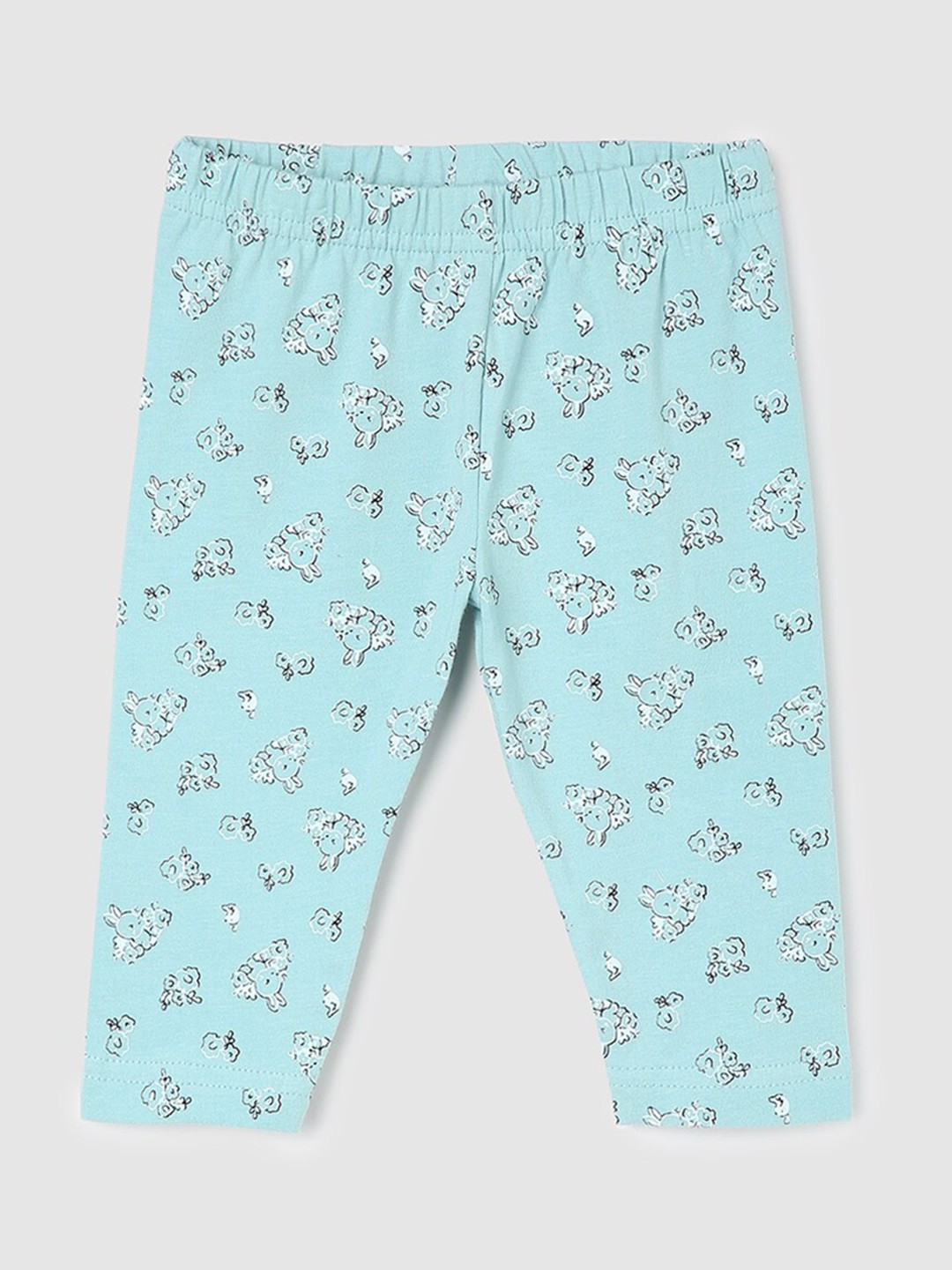 

max Infant Girls Printed Ankle Length Leggings, Green