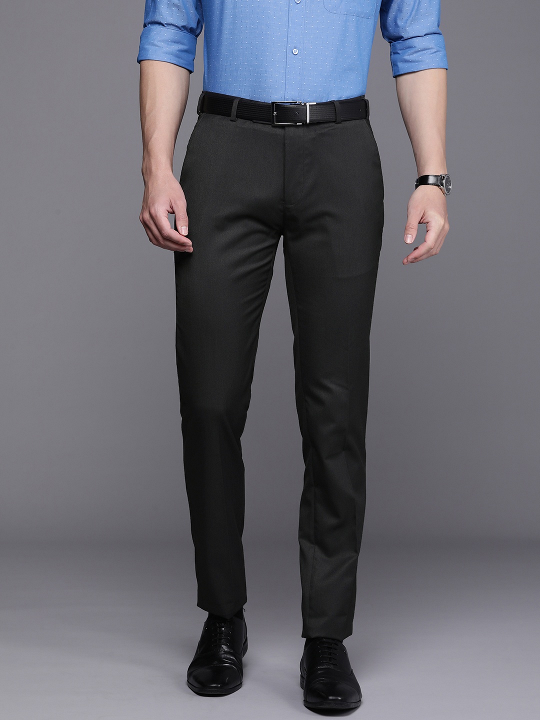 

Raymond Men Grey Slim Fit Formal Trousers