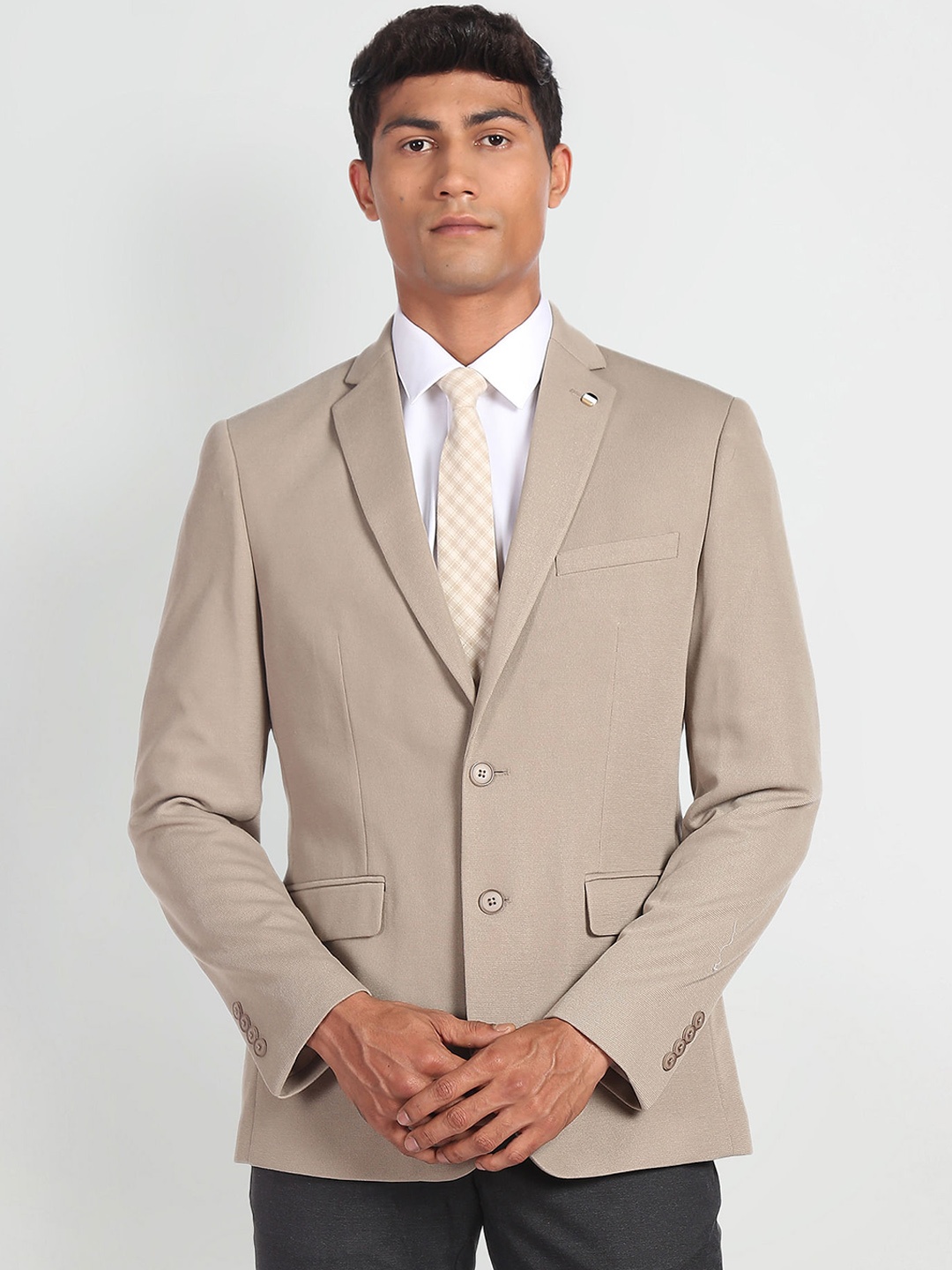 

Arrow Slim Fit Single Breasted Formal Blazer, Brown
