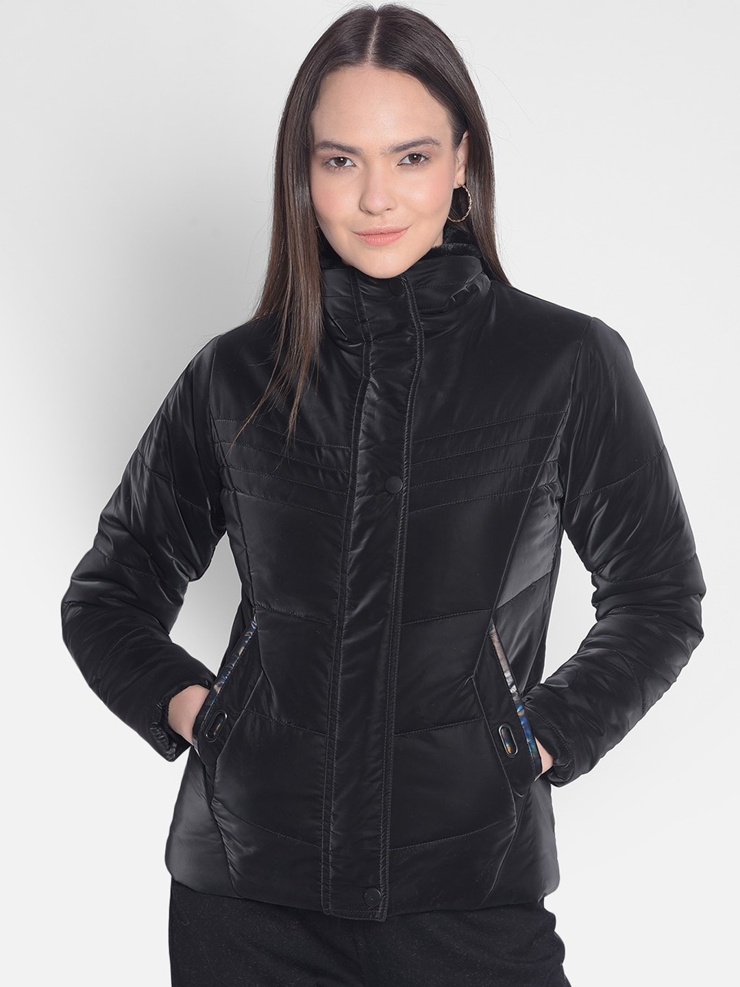

Crimsoune Club Mock Collar Padded Jacket, Black