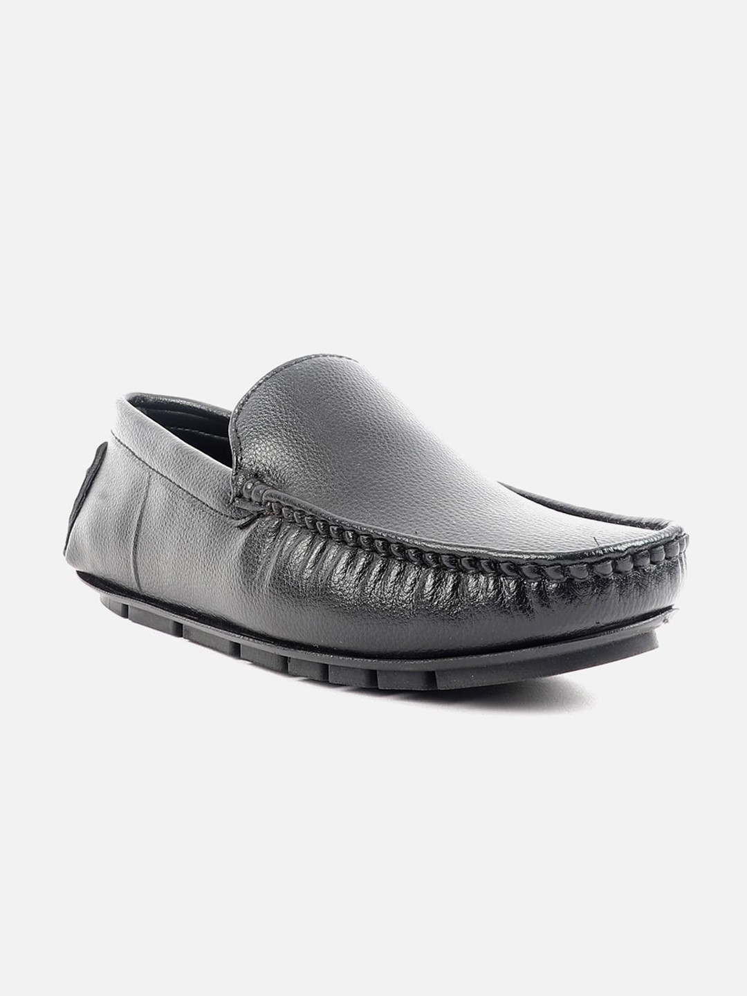 

Carlton London Men Textured Driving Shoes, Black