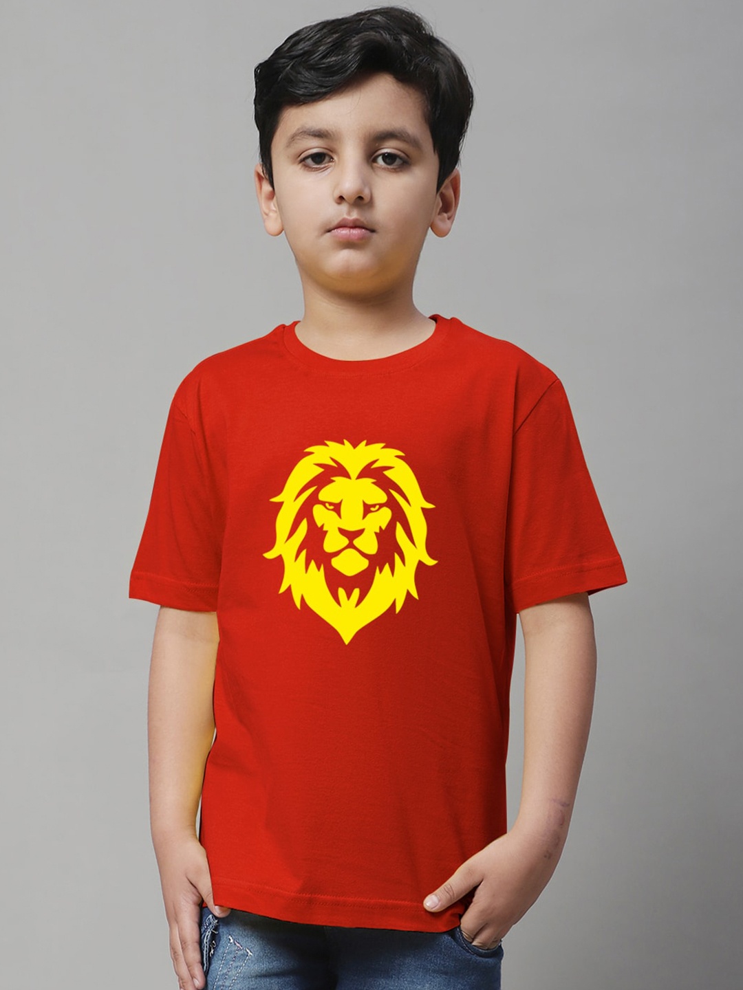 

Friskers Boys Graphic Printed Pure Cotton T-shirt, Red