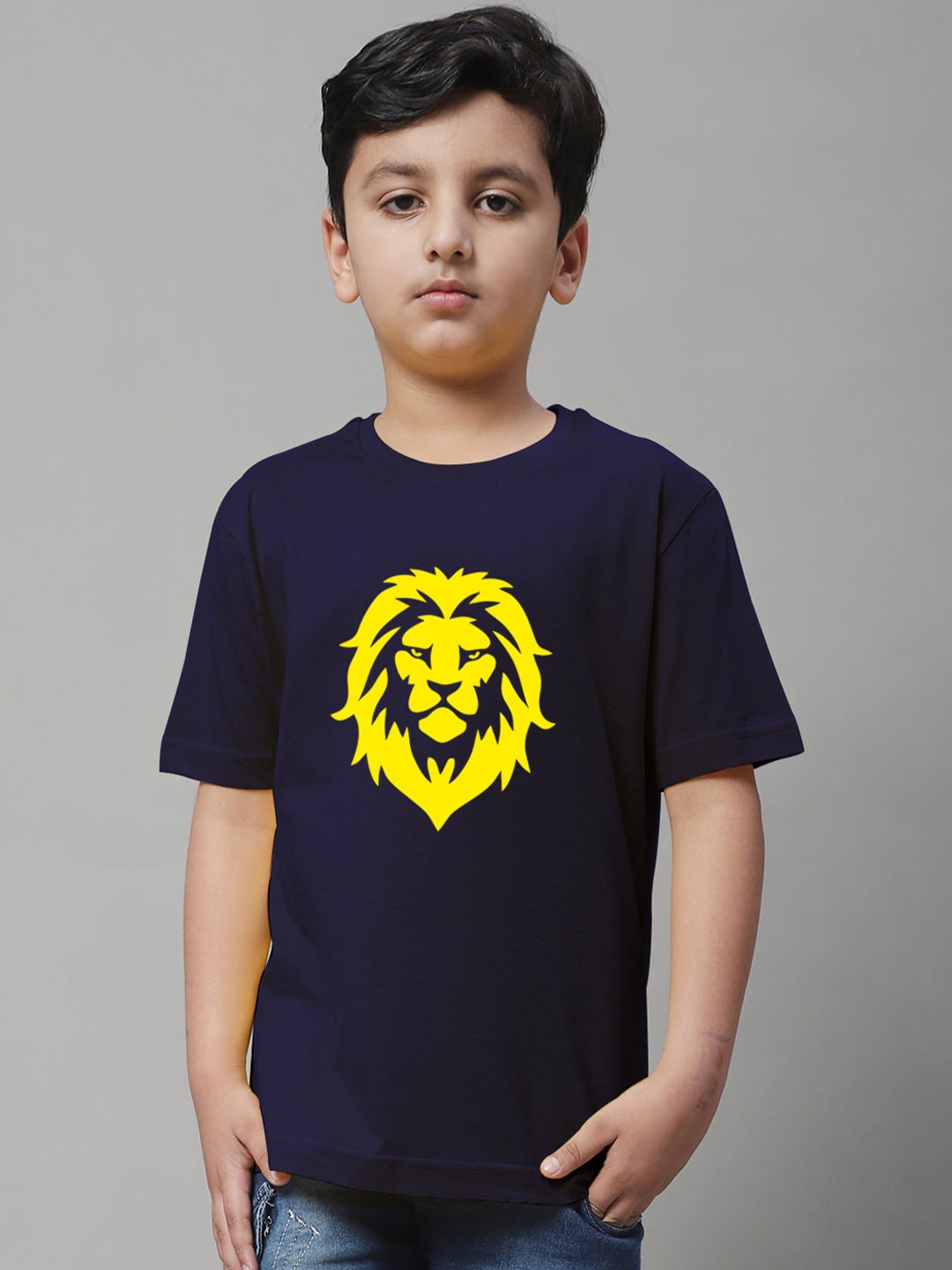 

Friskers Boys Graphic Printed Cotton T-shirt, Navy blue