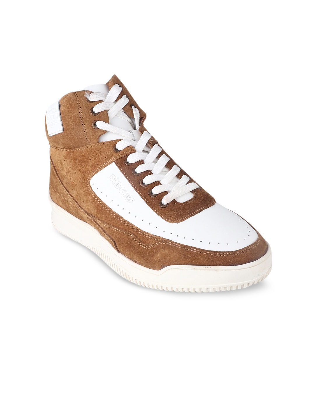 

Red Chief Men Colourblocked Leather Sneakers, Tan