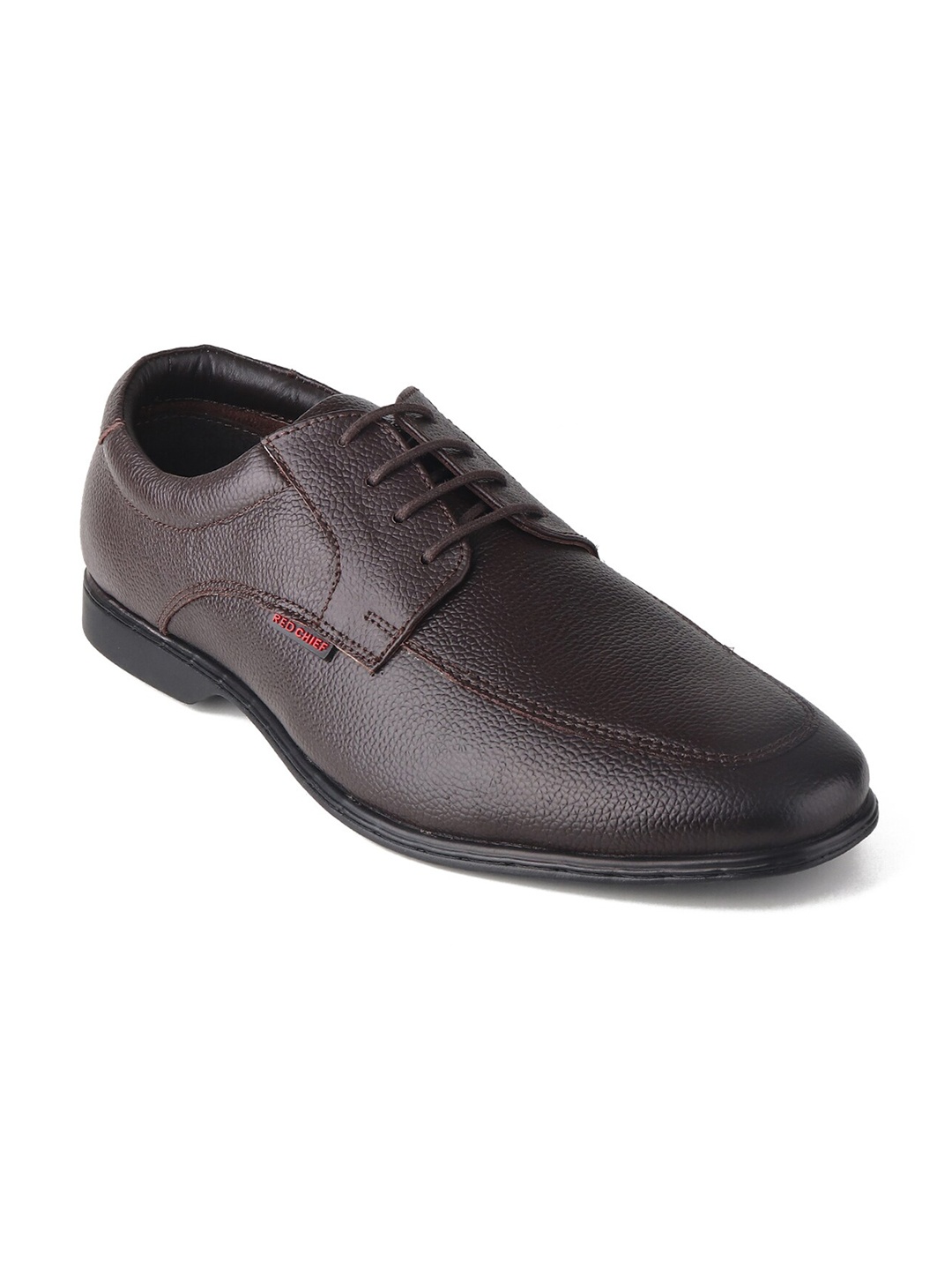 

Red Chief Men Textured Leather Formal Derbys, Brown
