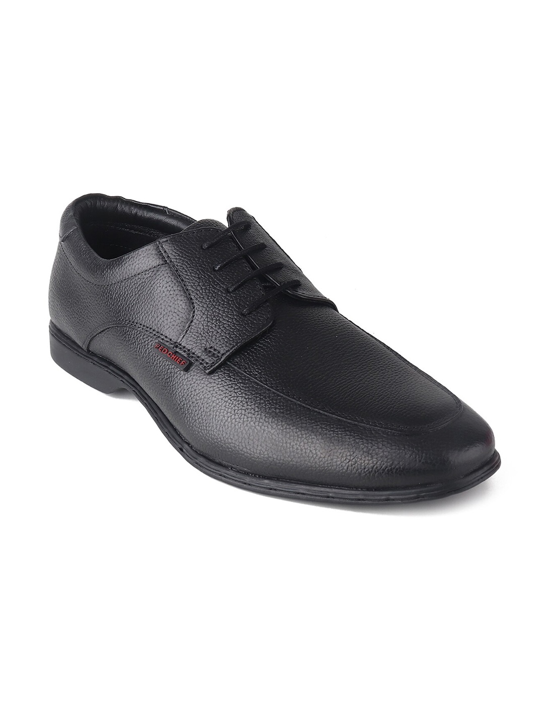 

Red Chief Men Textured Leather Formal Derbys, Black