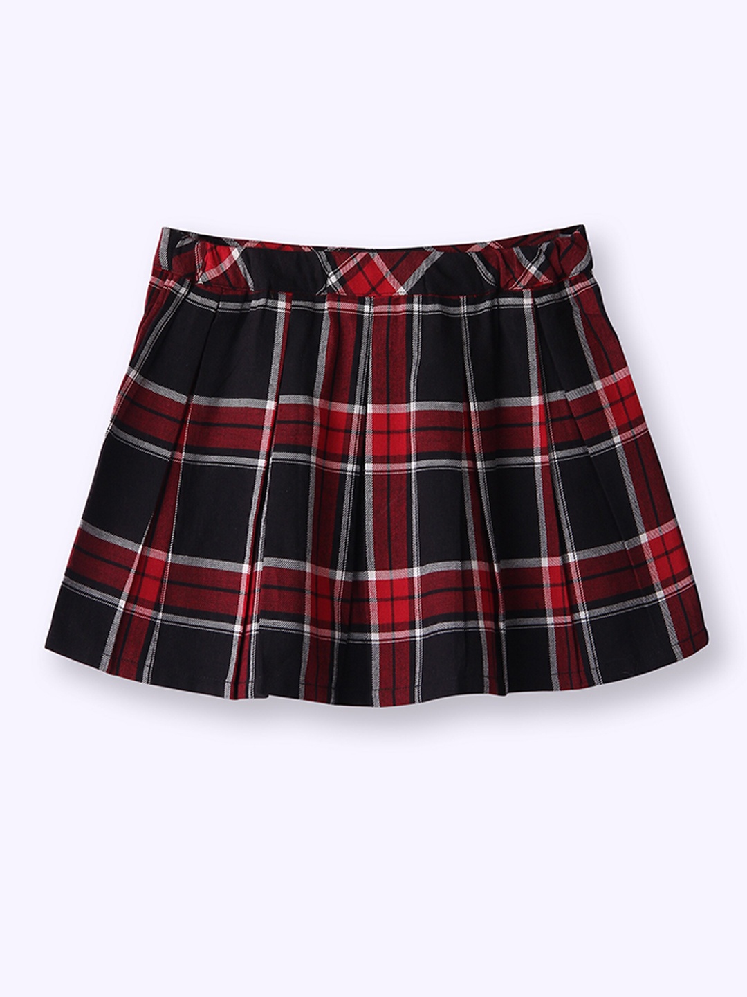 

Beebay Infant Girls Checked Pure Cotton Knee Length Skirts, Black