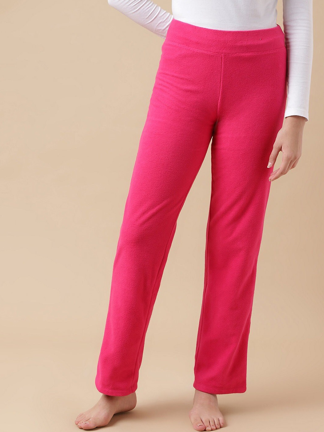 

Marks & Spencer Women Mid-Rise Fleece Lounge Pant, Pink