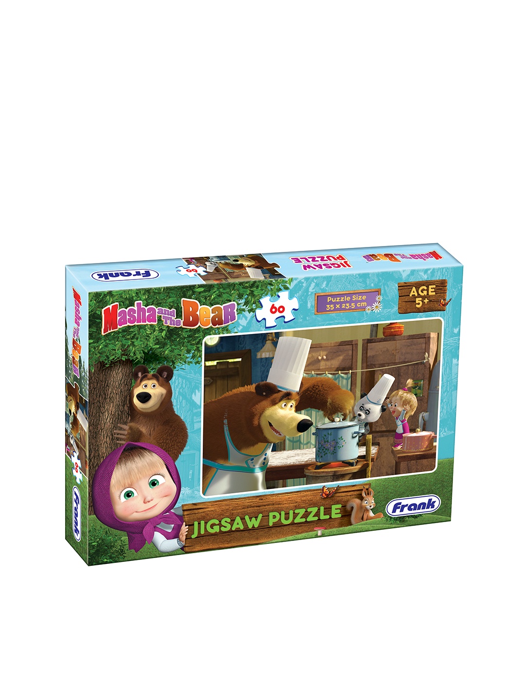 

Frank Multicoloured 60 Pieces Masha and the Bear Puzzle, Multi