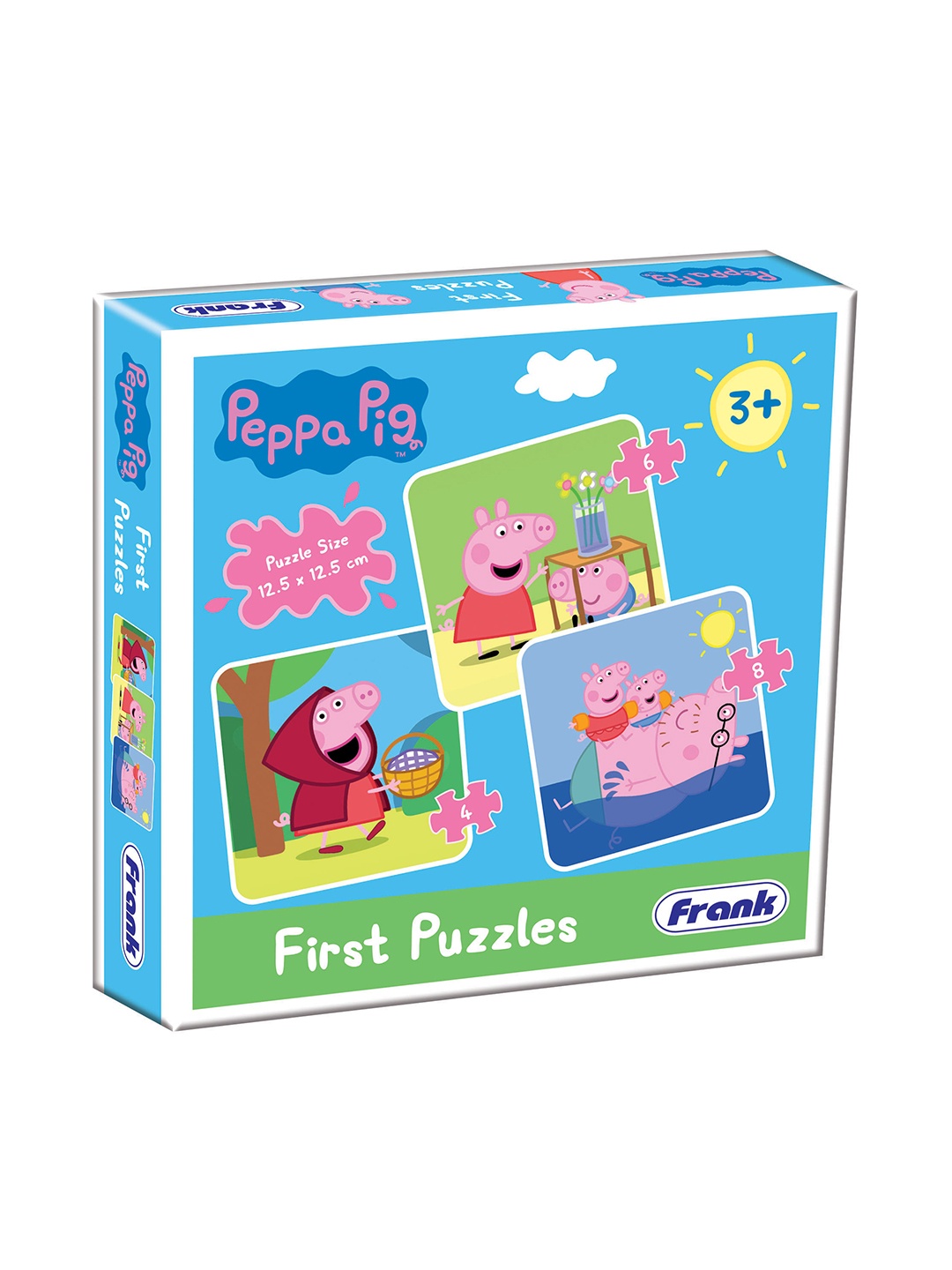 

Frank A Set of 3 Peppa Pig First Puzzles 4, 6 & 8 Pieces - 3+Years, Multi