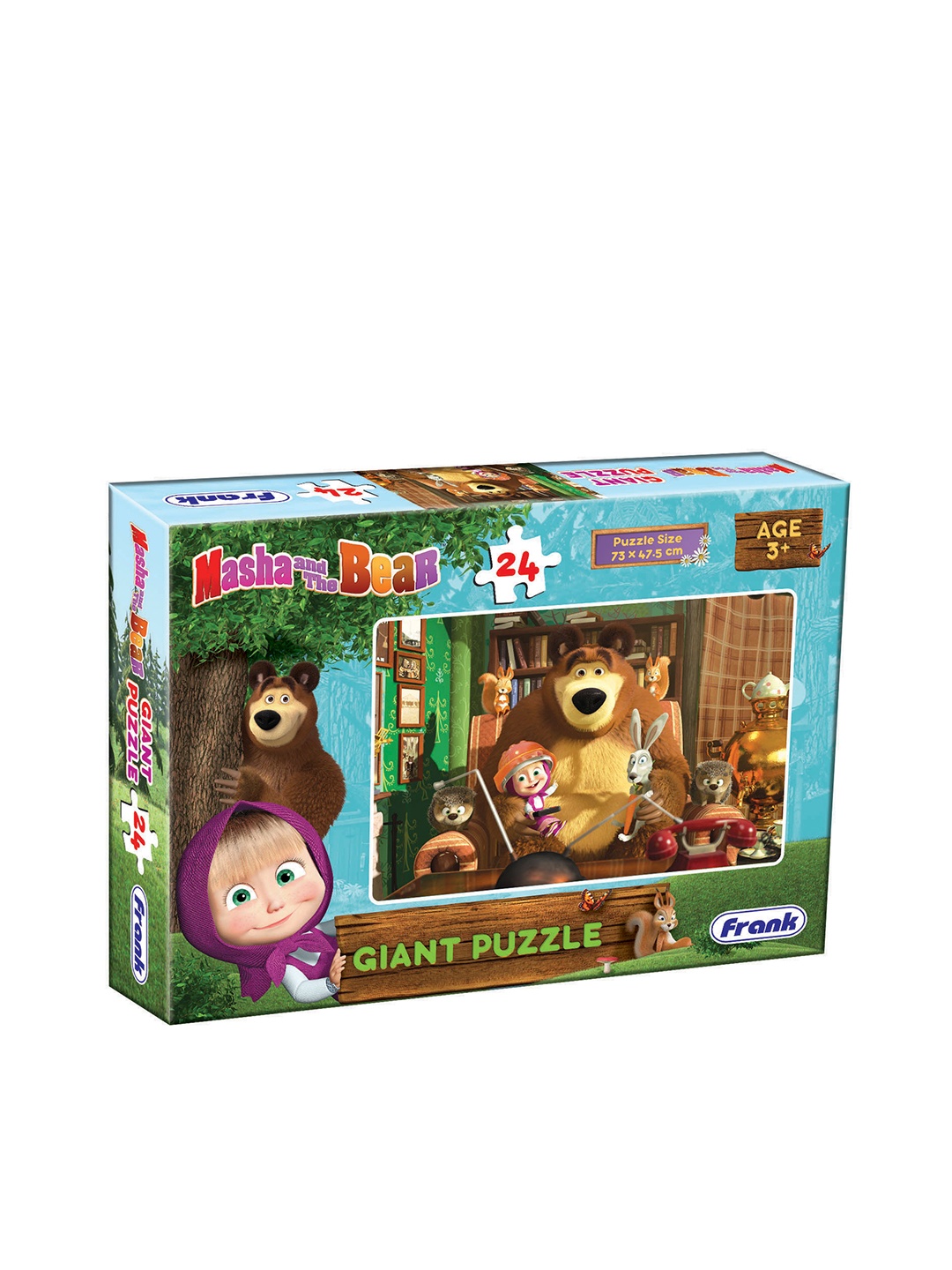 

Frank Multicoloured 24 Pieces Masha and the Bear Giant Floor Puzzle, Multi