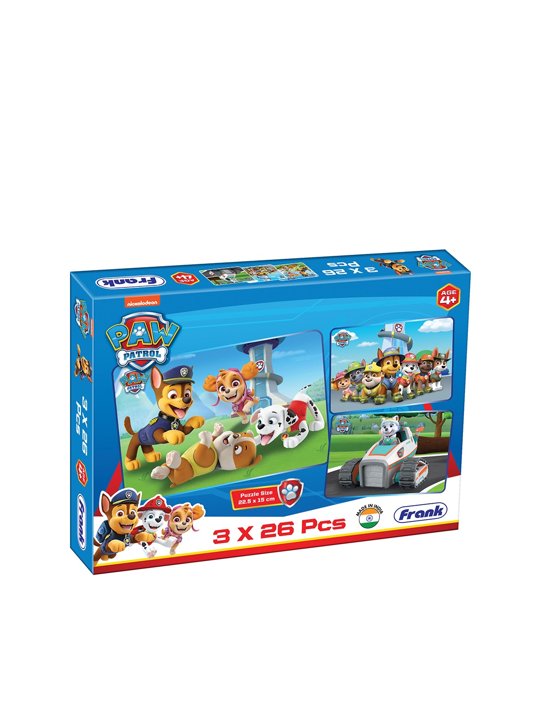

Frank Multicoloured 26 Pieces Paw Patrol 3 in 1 Puzzle, Multi
