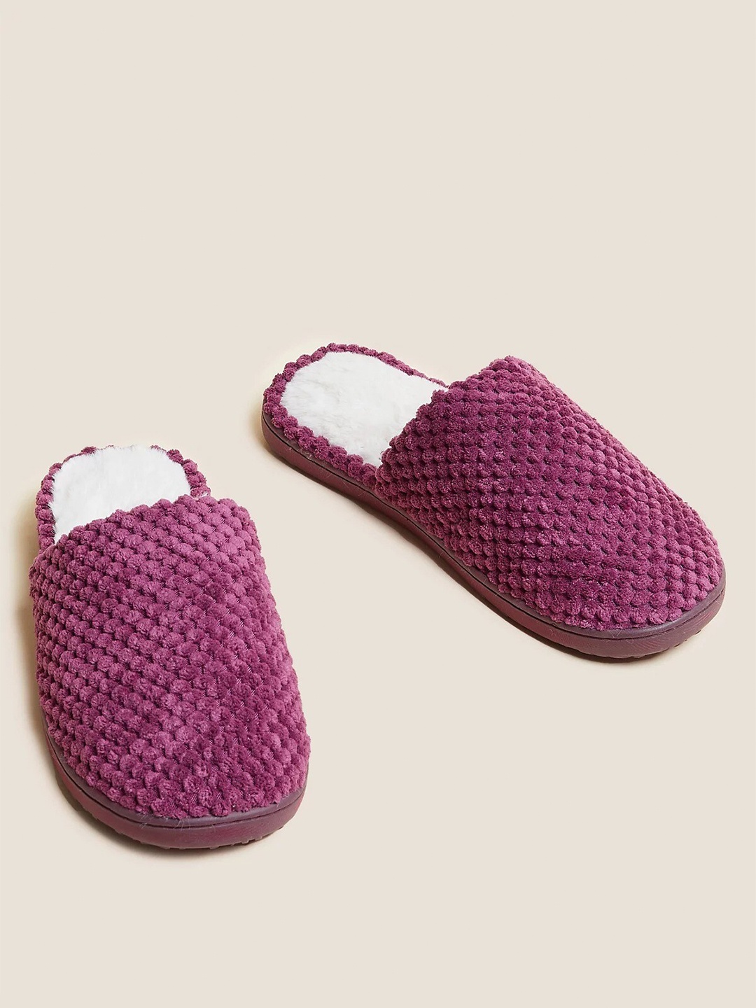 

Marks & Spencer Women Self Design Room Slippers, Magenta