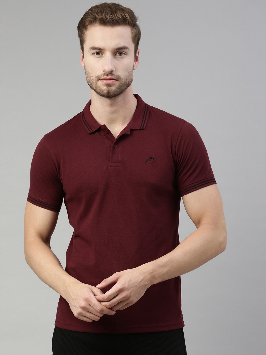 

Proline Polo Collar Cotton Casual T-Shirt, Maroon
