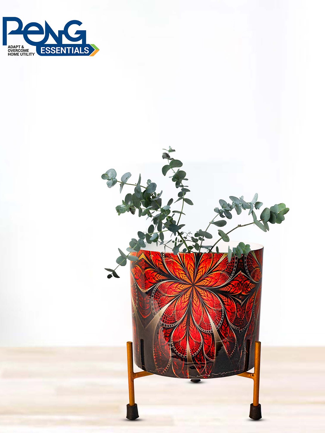 

Peng Essentials Red Flower Pot Indoor Plant Vase