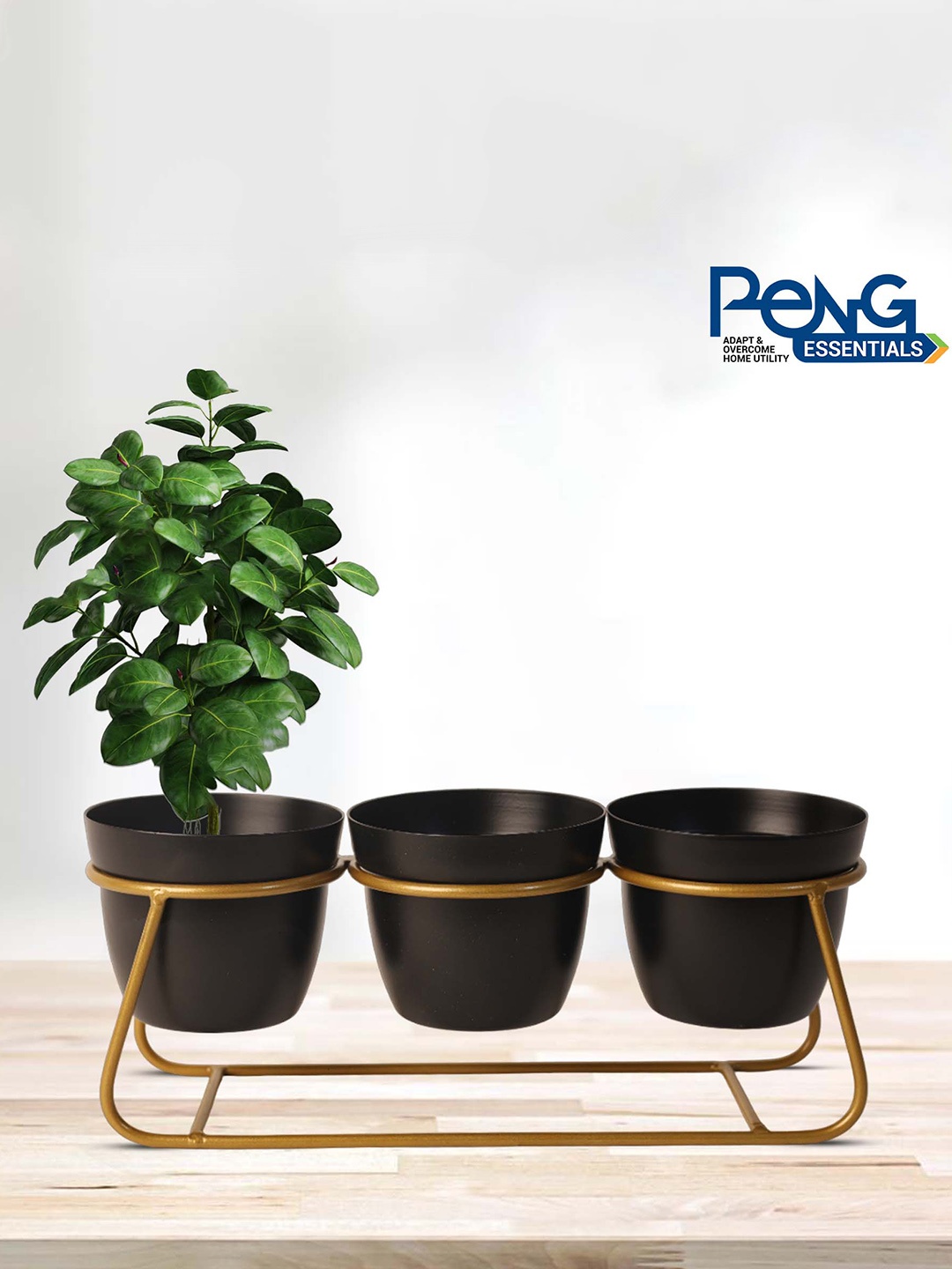 

Peng Essentials Black 3 Pieces Flower Pot Indoor Plant Vase