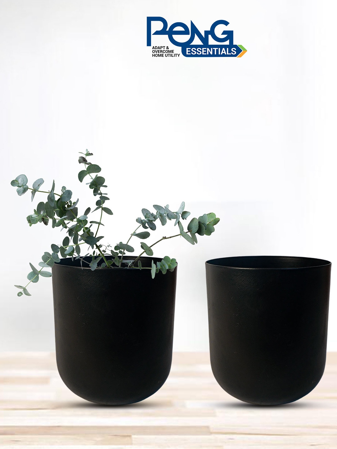 

Peng Essentials Black Flower Pot Indoor Plant Vase