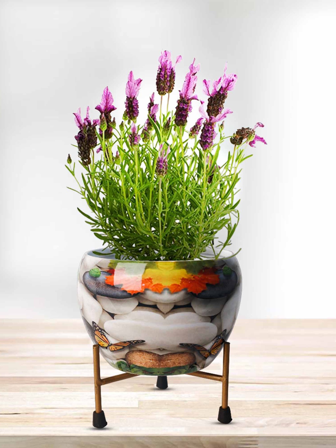 

Peng Essentials White & Grey Flower Pot Indoor Plant Vase