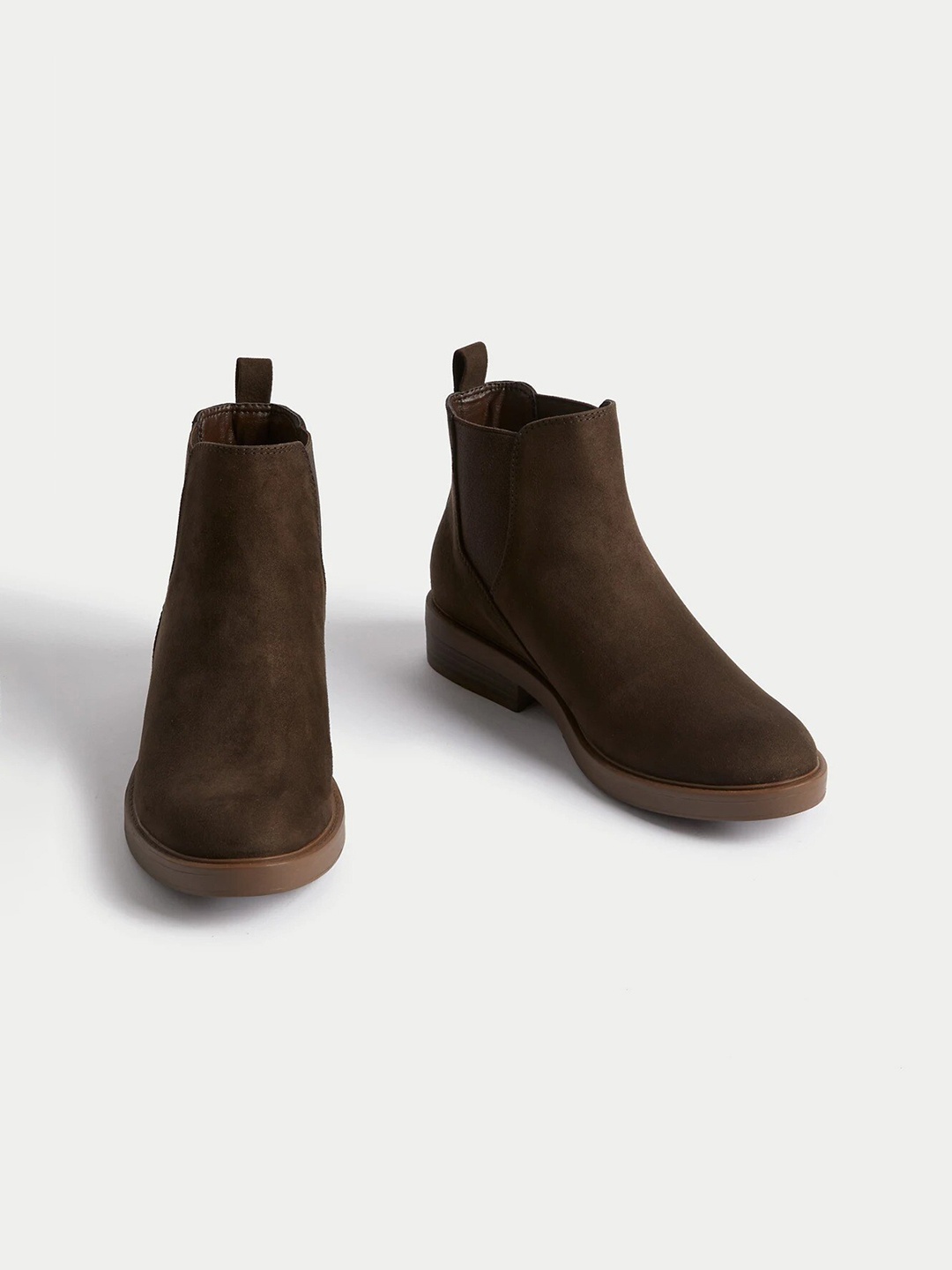 

Marks & Spencer Women Block-Heeled Chelsea Boots, Brown