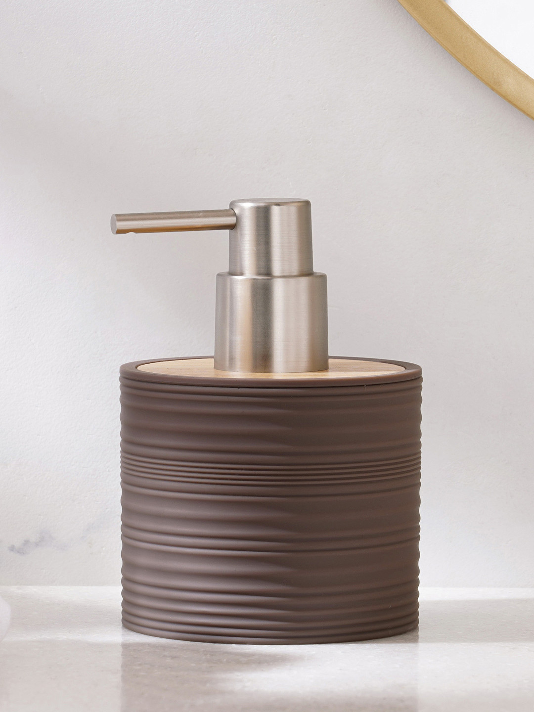 

Home Centre Brown Ribbed Soap Dispenser 340 ml
