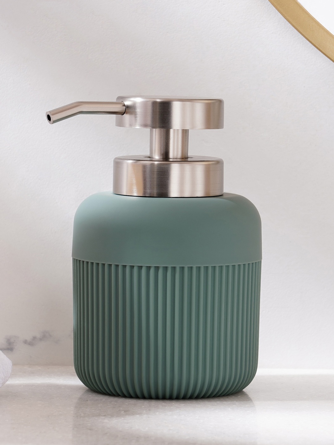 

Home Centre Green Textured Intelio Soap Dispenser 460 ml