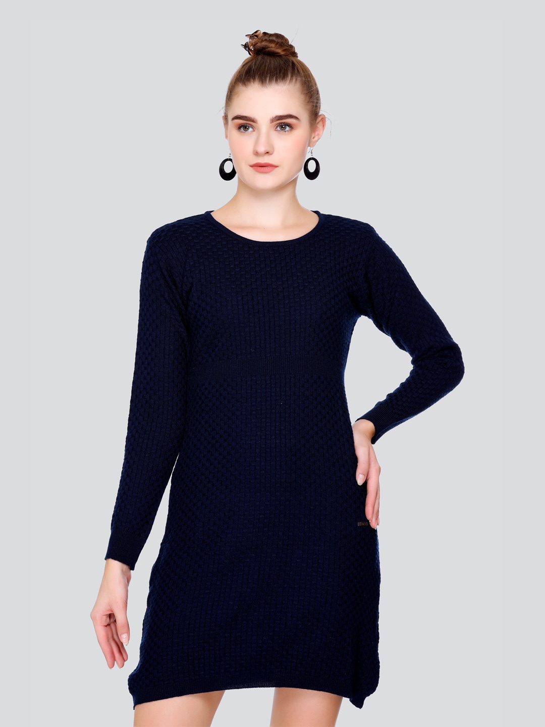

GOSHA & MAU Self Design Acrylic Jumper Dress, Blue