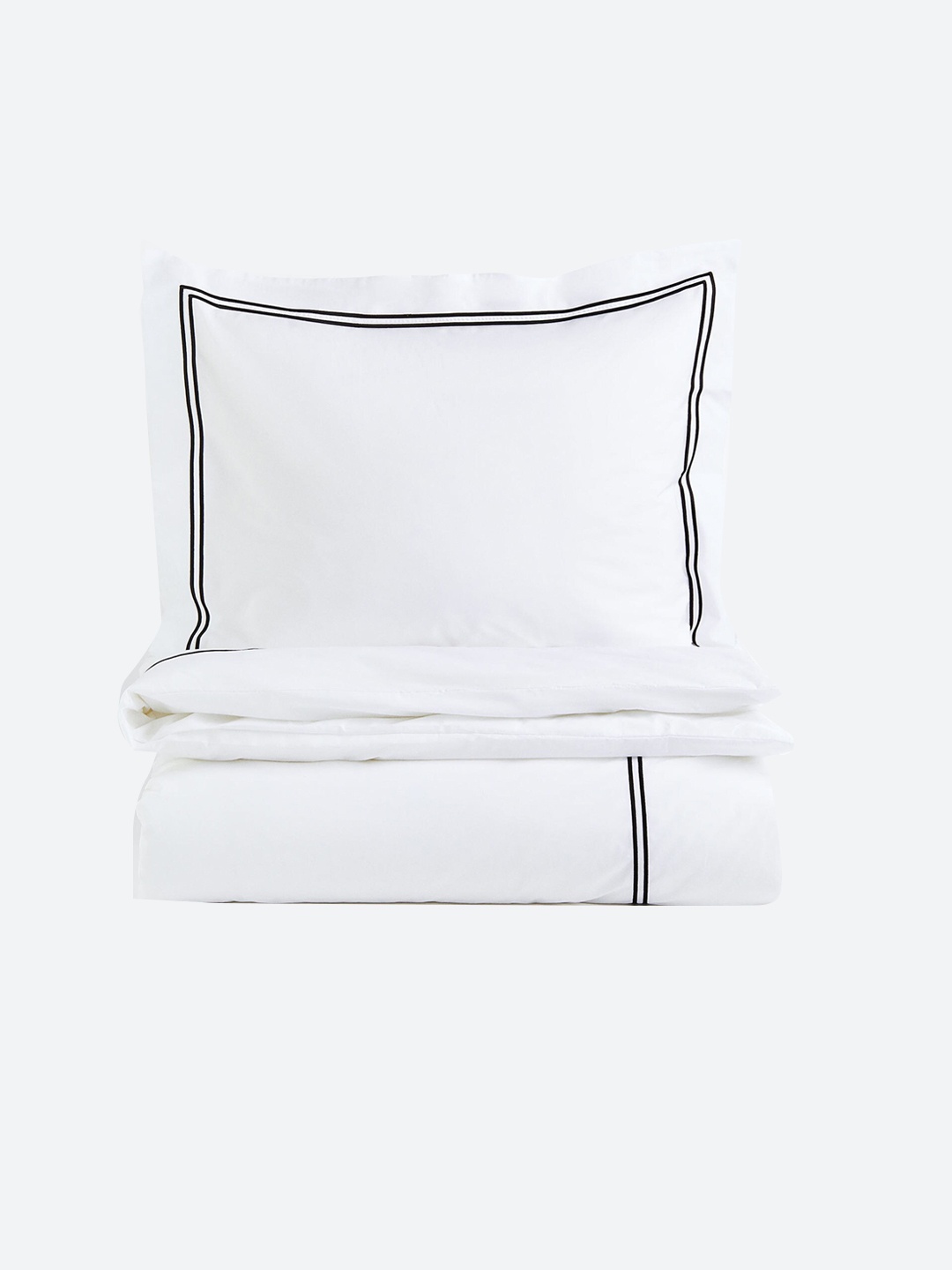 

H&M White Pure Cotton Percale Single Duvet Cover Set