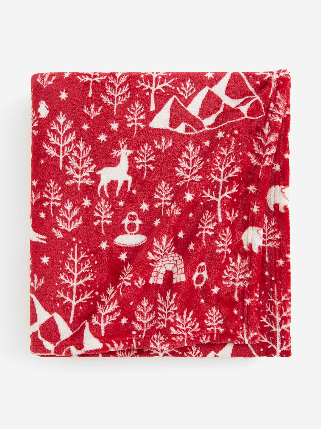 

H&M Red & White Boys Patterned Fleece Blanket