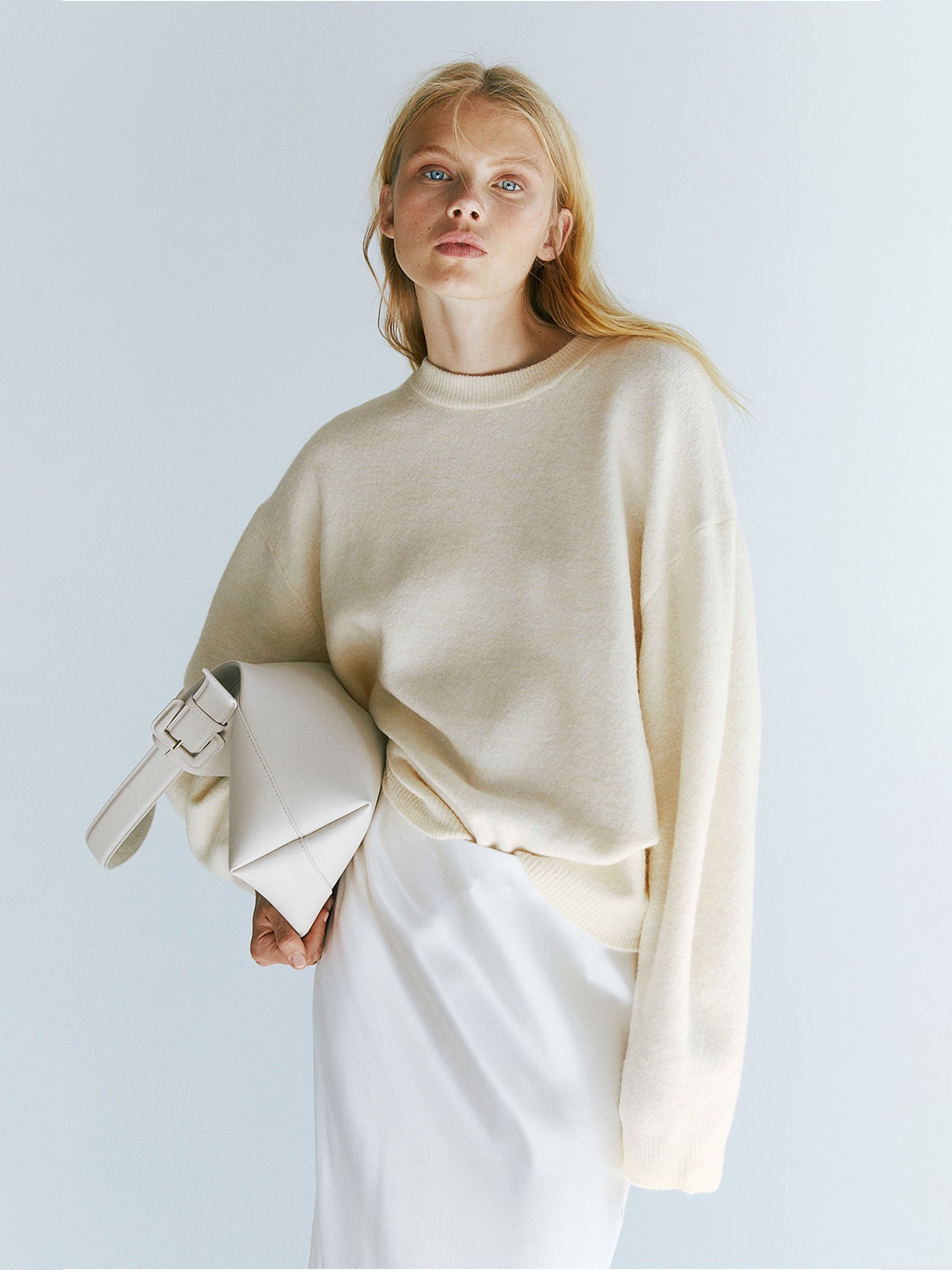 

H&M Knitted Jumper, White