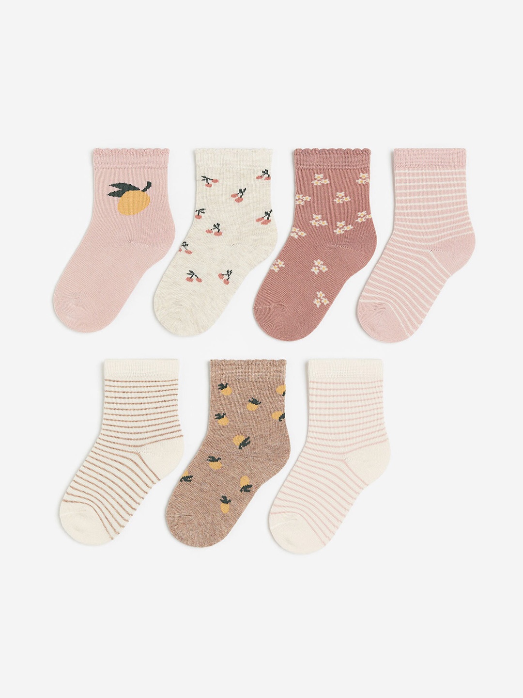 

H&M Boys 7-Pack Socks, Pink