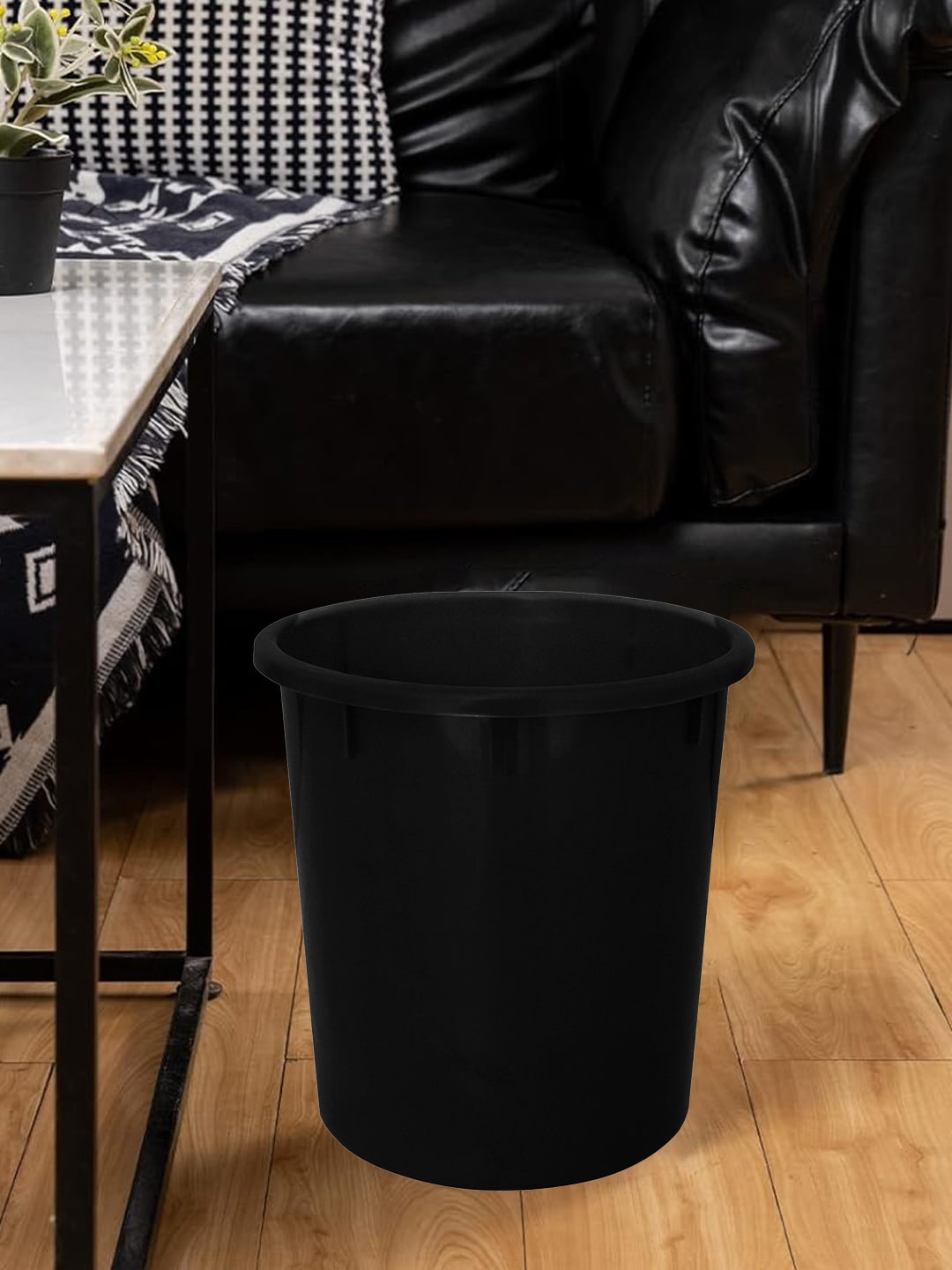 

Kuber Industries Black 3 Pieces Open Dustbins 5 L Each