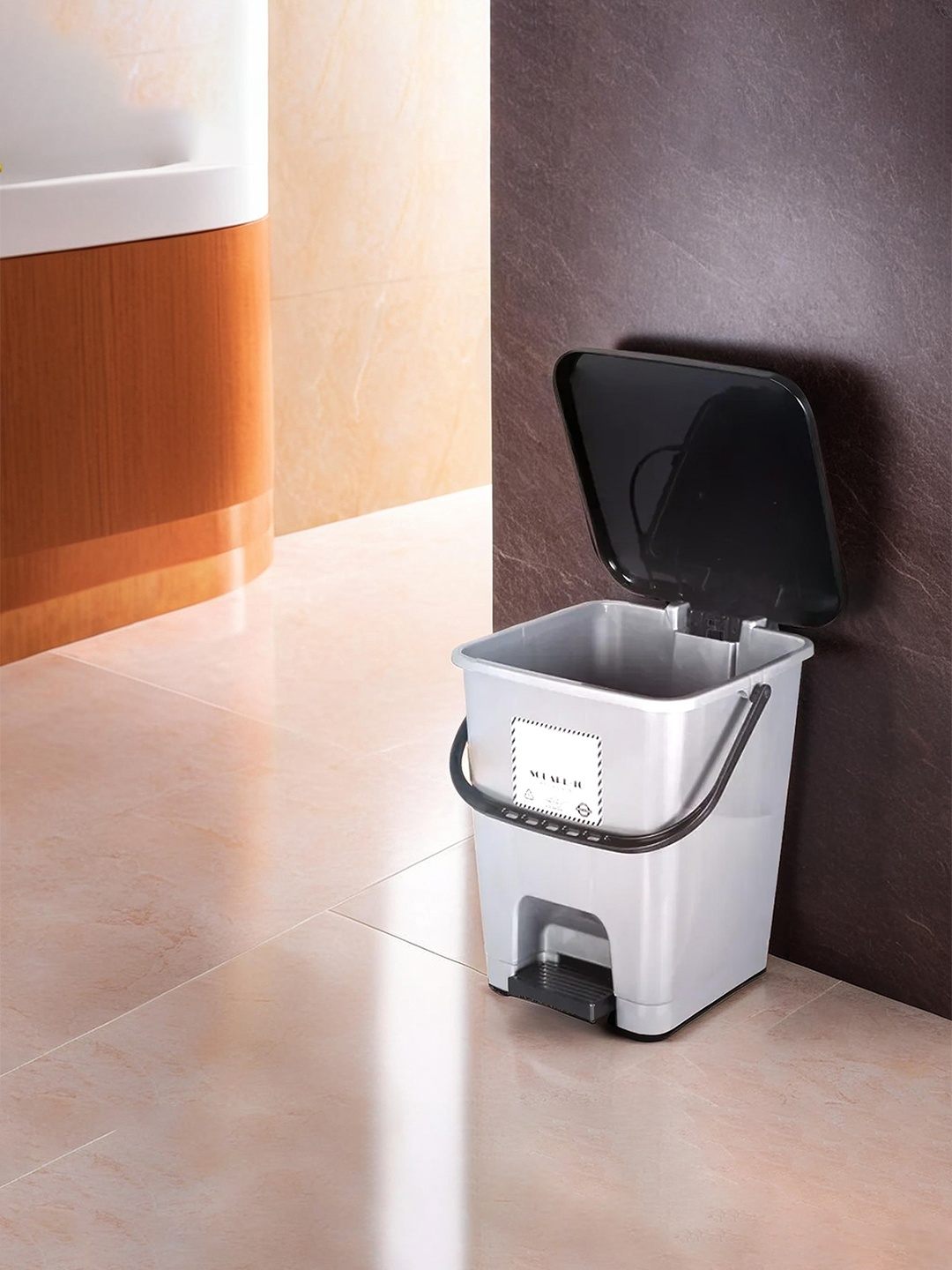 

Kuber Industries Grey Pedal Dustbins 10 L