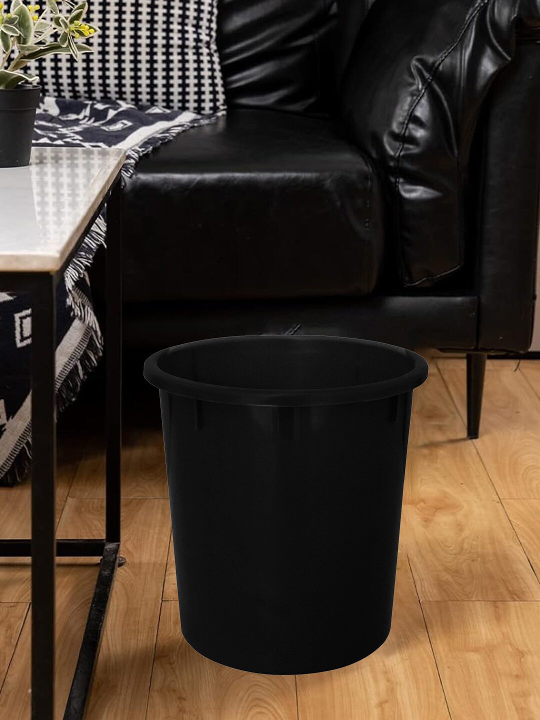 

Kuber Industries 3 Pcs Black Open Dustbins - 5 L Each