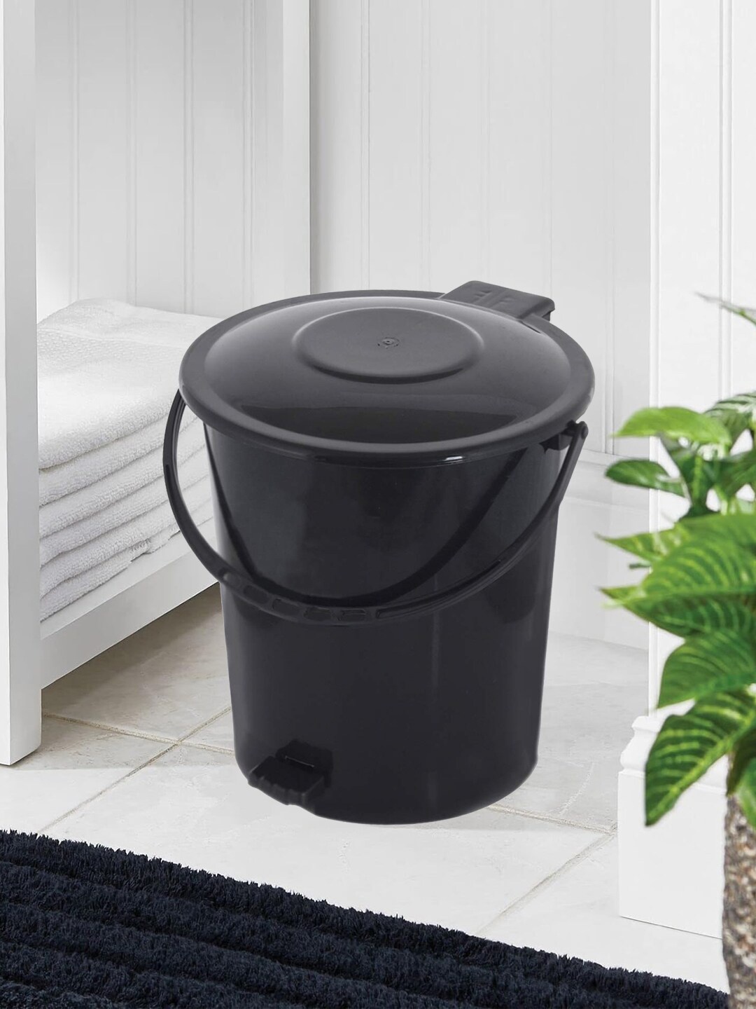 

Kuber Industries Black Pedal Dustbins - 10 L