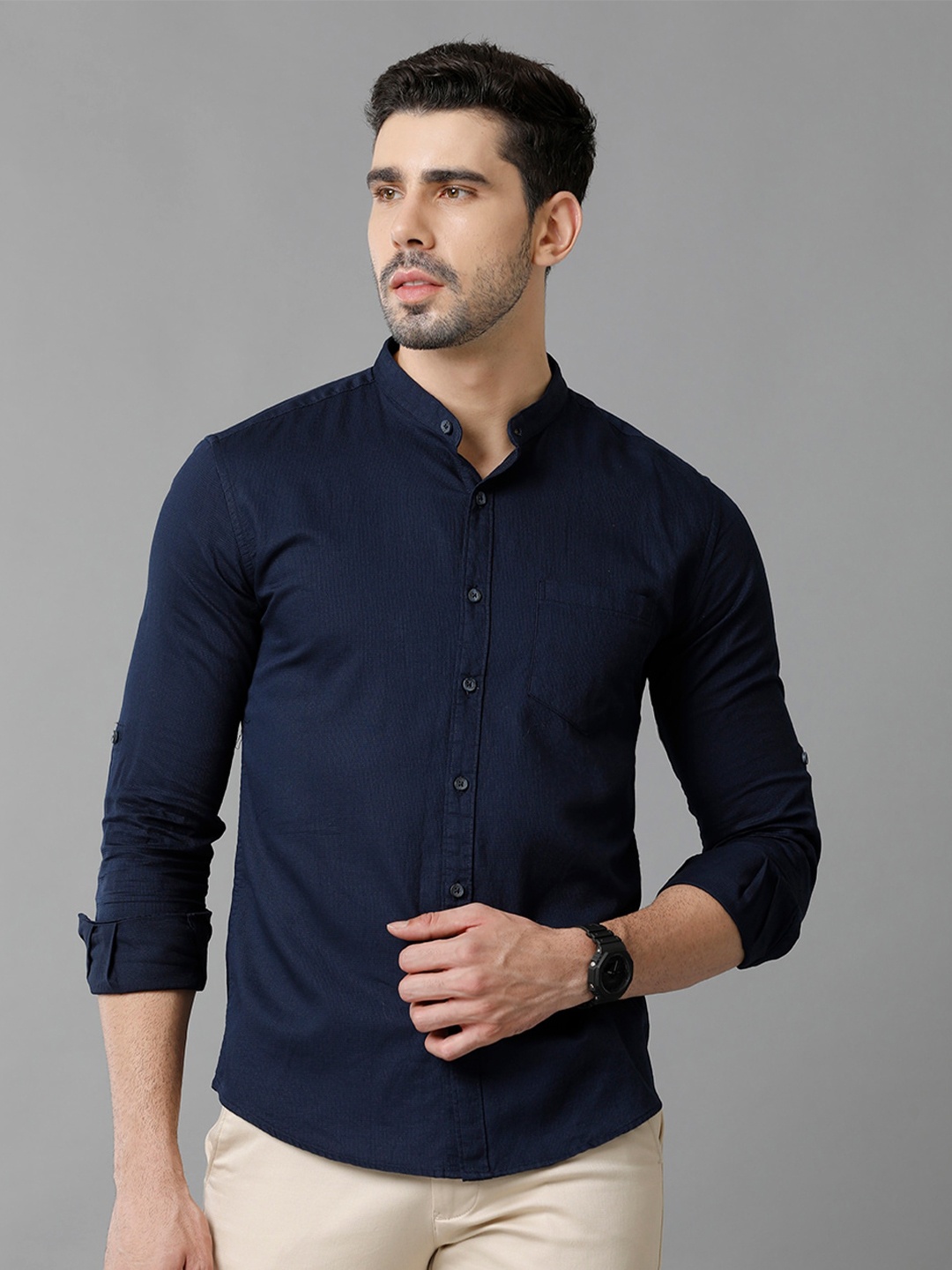 

YOVISH Comfort Cotton Casual Shirt, Blue