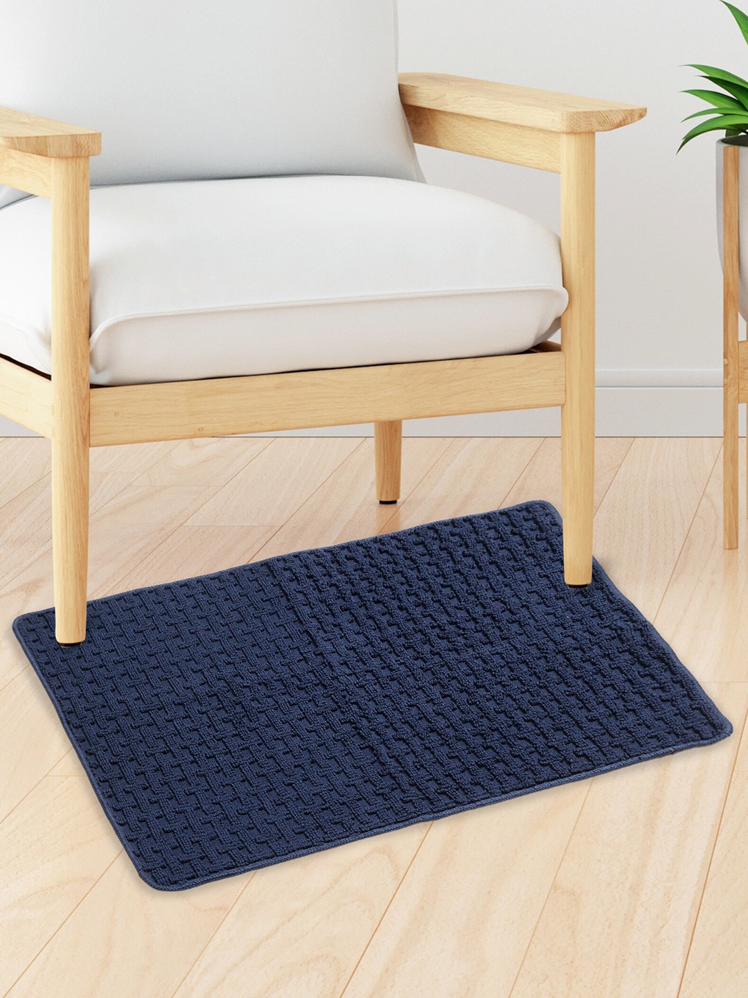 

Home Centre Navy Blue Nicolas Concrete Tufted Dhurrie