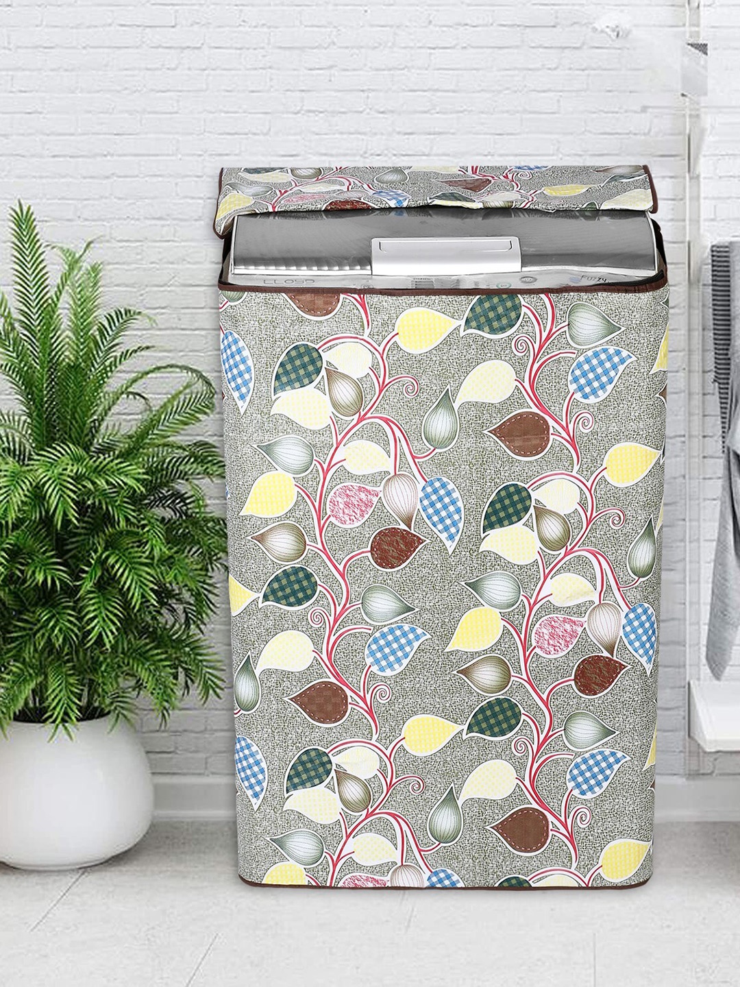 

Dakshya Industries Green Printed Washing Machine Cover
