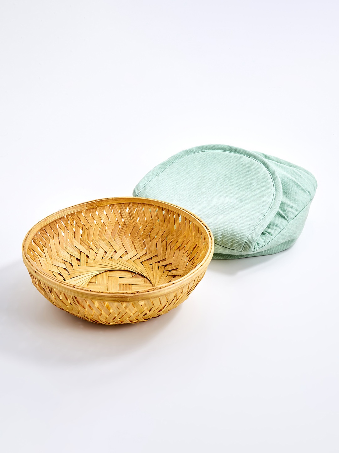 

Home Centre Colour Refresh Green Cotton Lined Bamboo Bread Basket