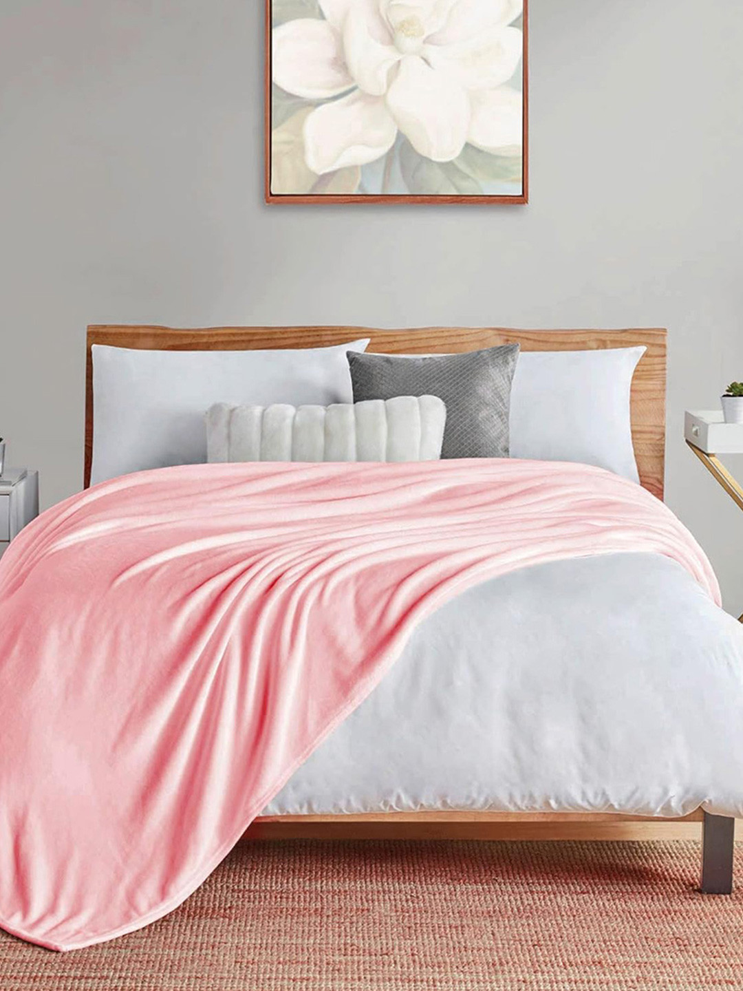 

Nivasam Pink AC Room 233 GSM Single Bed Blanket