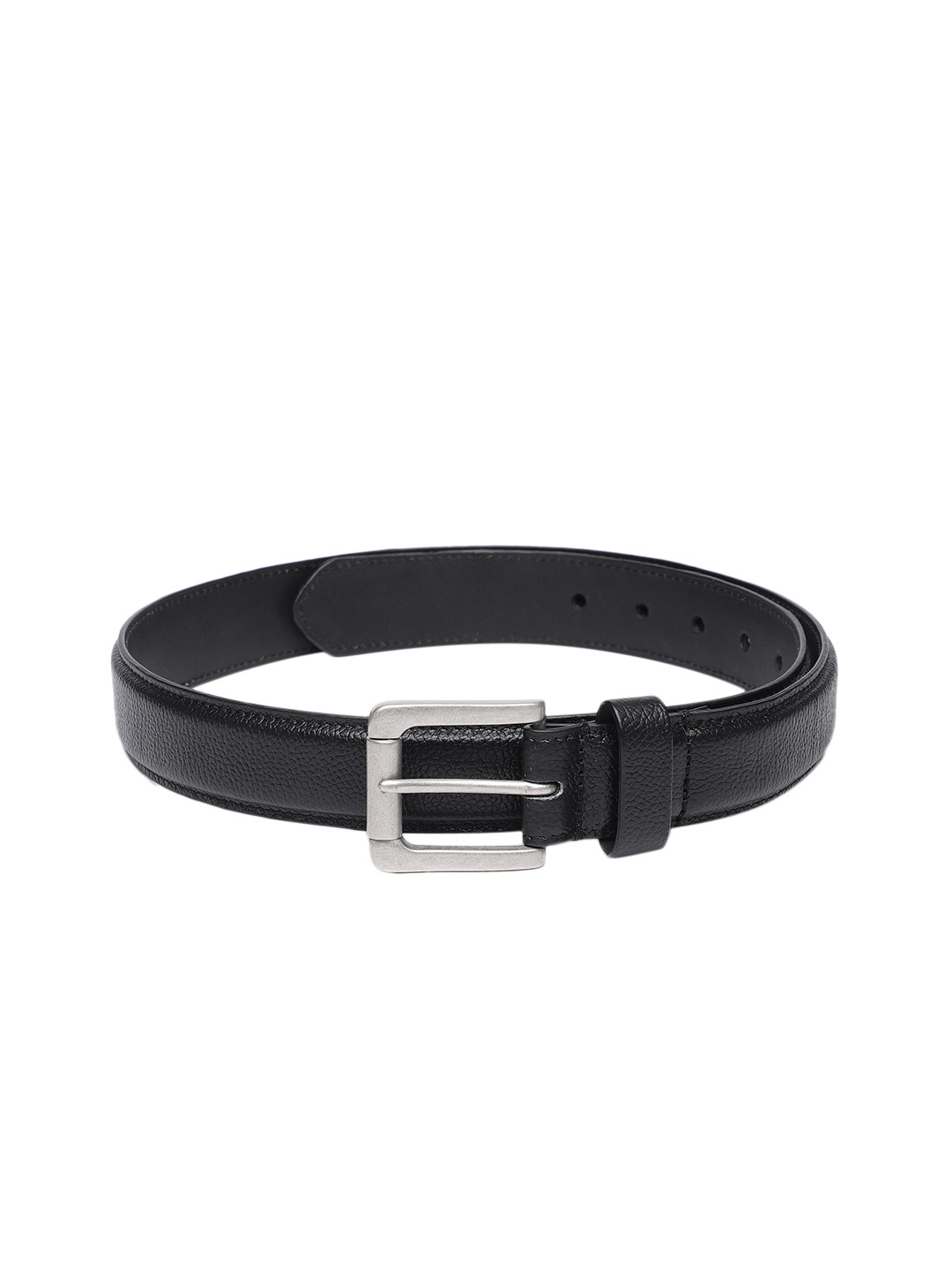 

French Connection Men Textured Leather Belt, Black