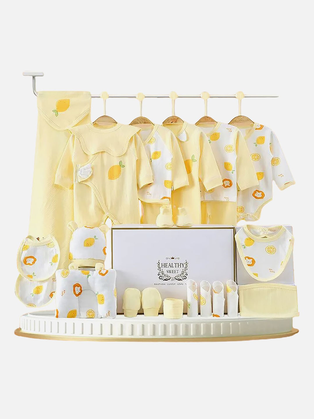

Little Surprise Box LLP Infants 24 Pieces Baby Apparel Gift Set, Yellow
