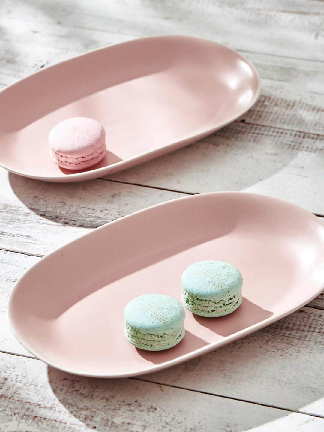 

Chumbak Classic 2 Pcs Pink Oval Food Platter