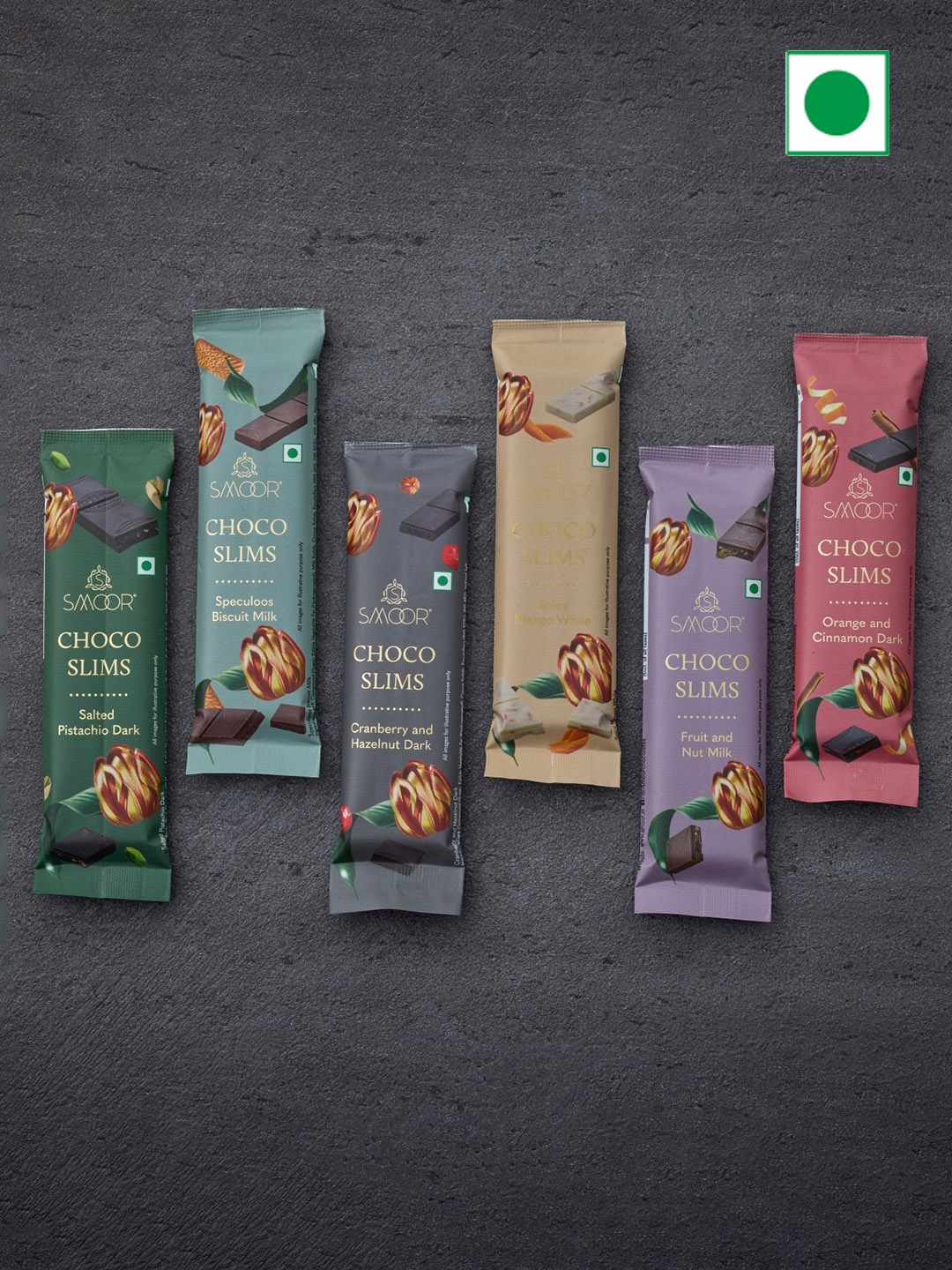 

SMOOR Pack Of 6 Choco Slim, Assorted