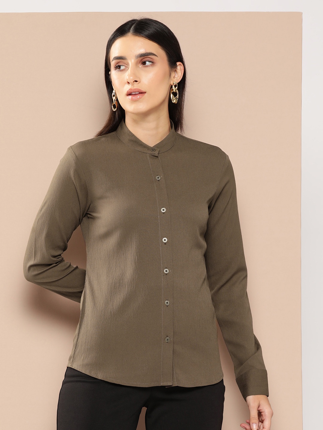 

Chemistry Standard Opaque Formal Shirt, Brown