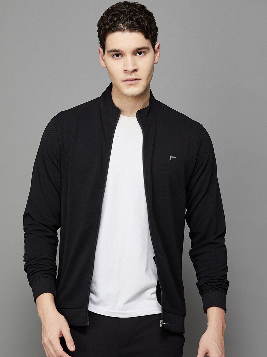 

Fame Forever by Lifestyle Mock Collar Cotton Sweatshirt, Black