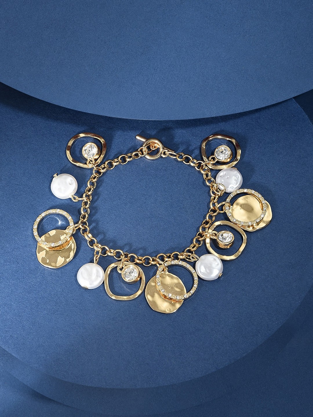

Lilly & sparkle Gold-Plated Crystal-Studded Kada Bracelet