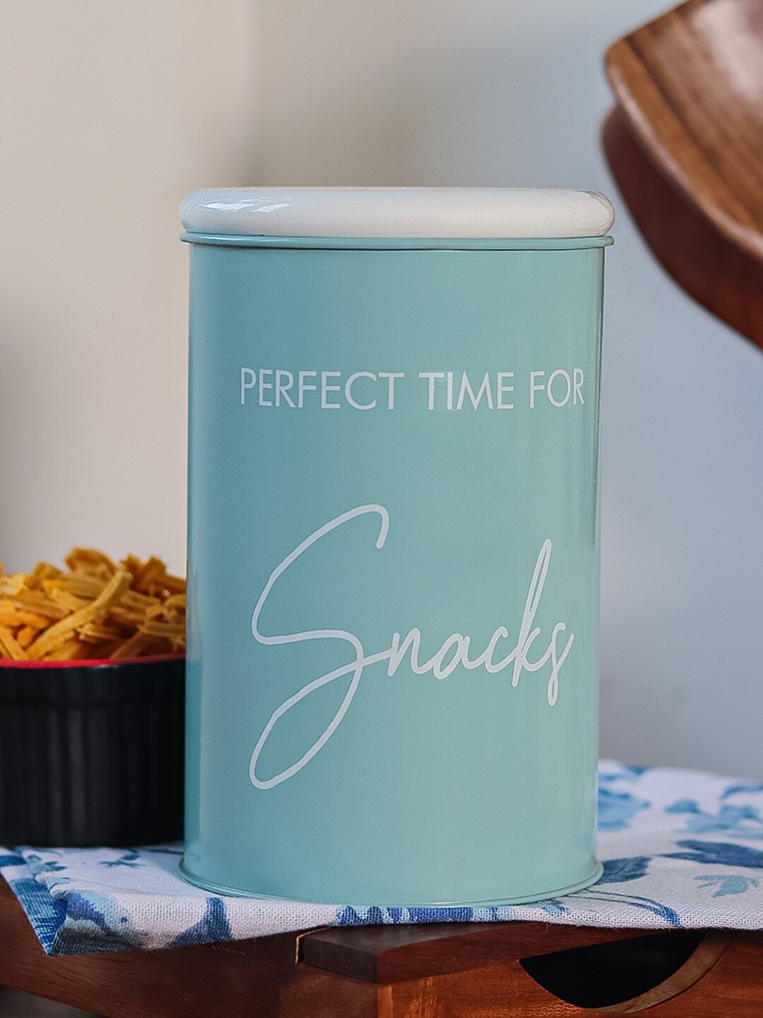 Market99 Green Printed Metal Jar Container 900ml
