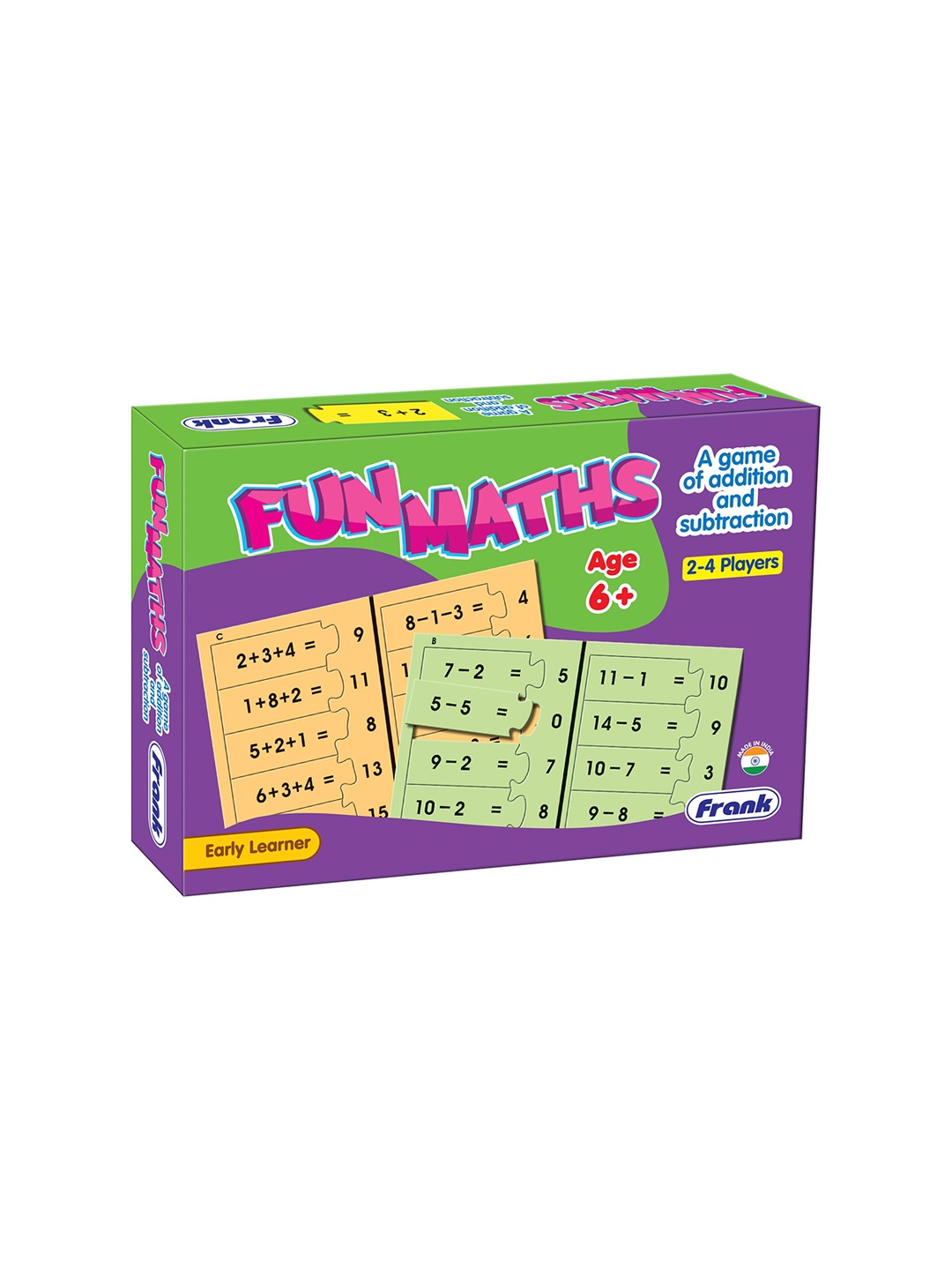 

Frank Kids Fun Maths 80 Self-Correcting Pieces Learning and Development Toys, Green