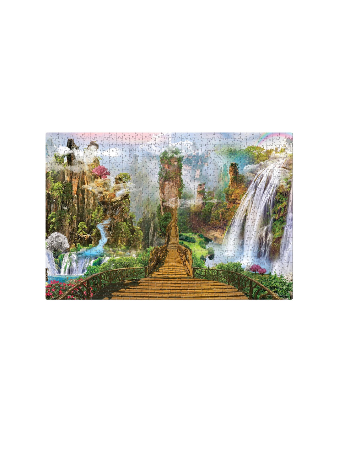 

Frank Kids 1000 Piece Fantasy Landscape Puzzle Learning and Development Toys, Beige